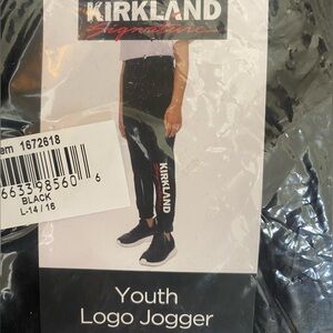 Kirklands Black Youth Logo Jogger